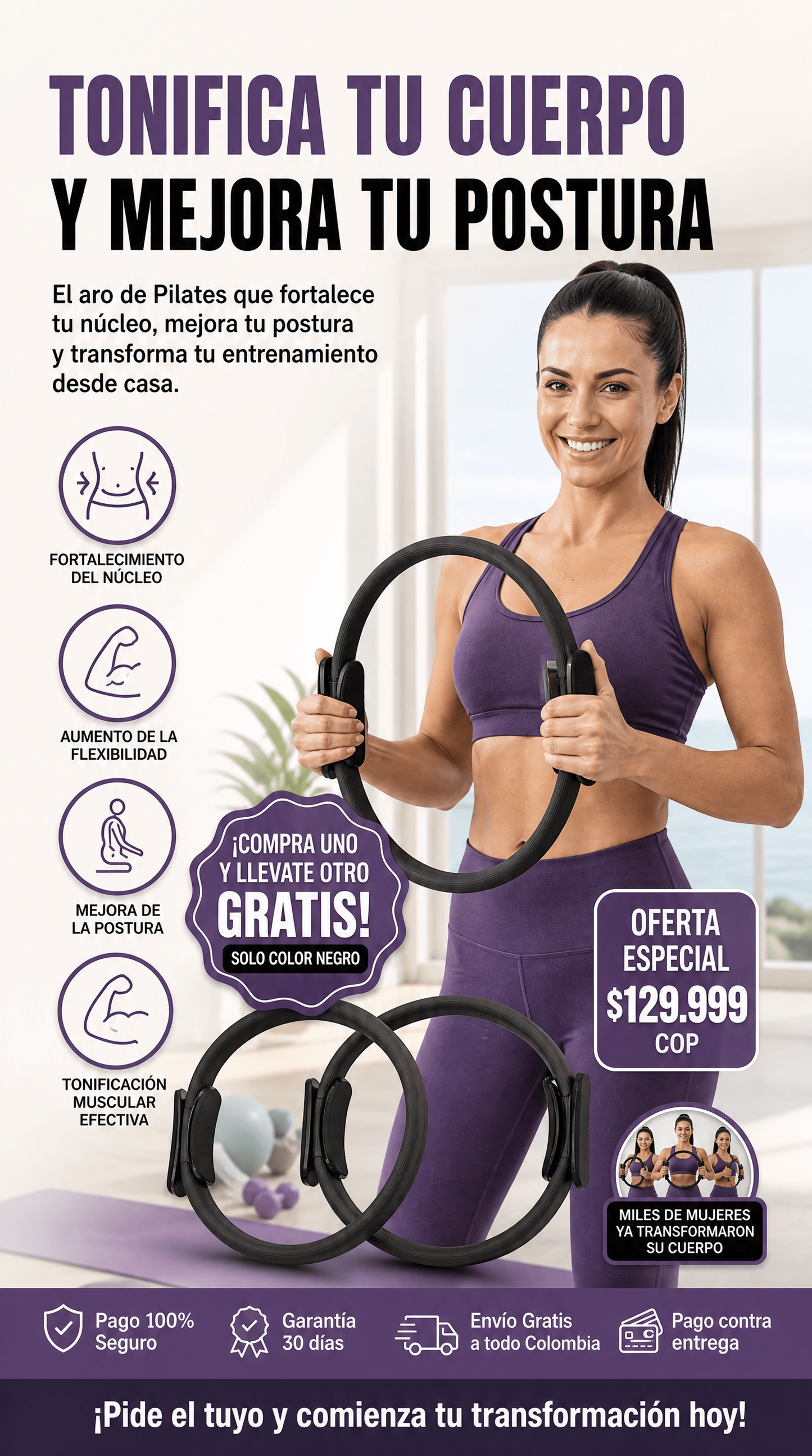 Aro pilates Compra 1 y llevate otro gratis