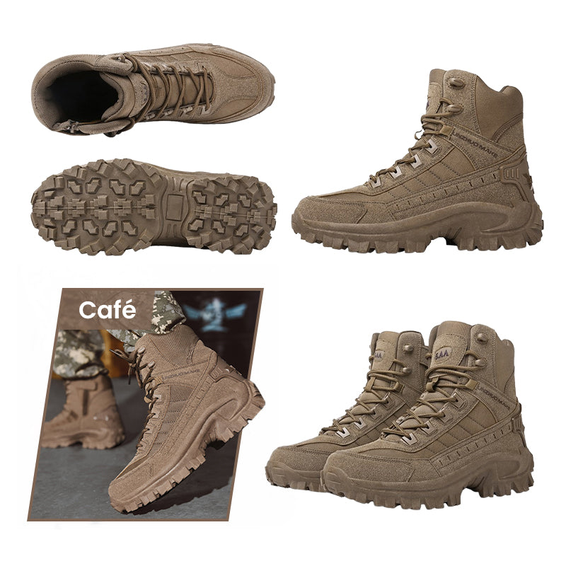 Botas deportivas tácticas: impermeables y con agarre antideslizante, puntera reforzada para uso en exteriores, entrenamiento y militar ⚡📦
