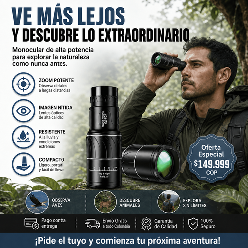 Monocular Potente Doble Enfoque 16x52 Pa