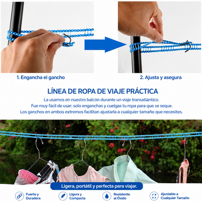 Cuerda X2 Tendedero Para Colgar Ropa 5m Compra 1 y otra gratis
