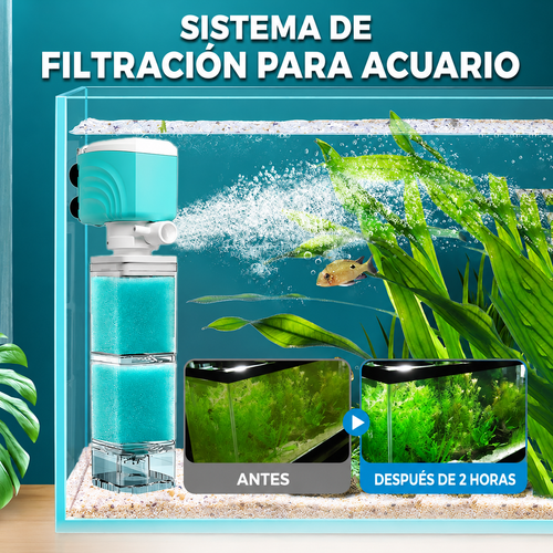 Filtro Eléctrico Silencioso para Acuario