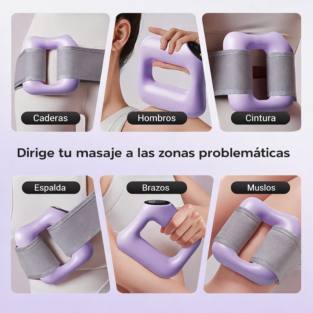 🌿 Anillo masajeador de mano de 5 velocidades – Correa ajustable, alivio de tejido profundo, alivio portátil del dolor muscular para usar en casa, en el gimnasio y de viaje