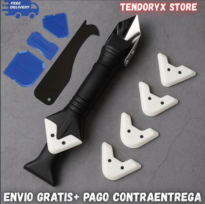 Kit completo de herramientas de calafateo 9 en 1 para juntas perfectas