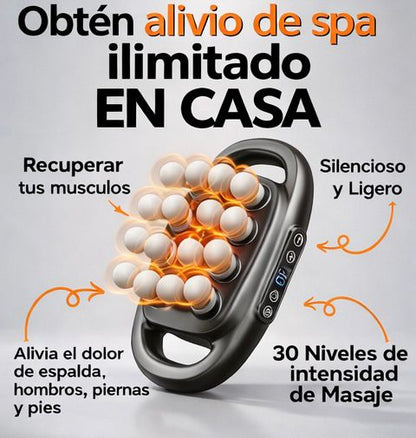 Pistola de masaje de tejido profundo de 16 cabezales para recuperación muscular