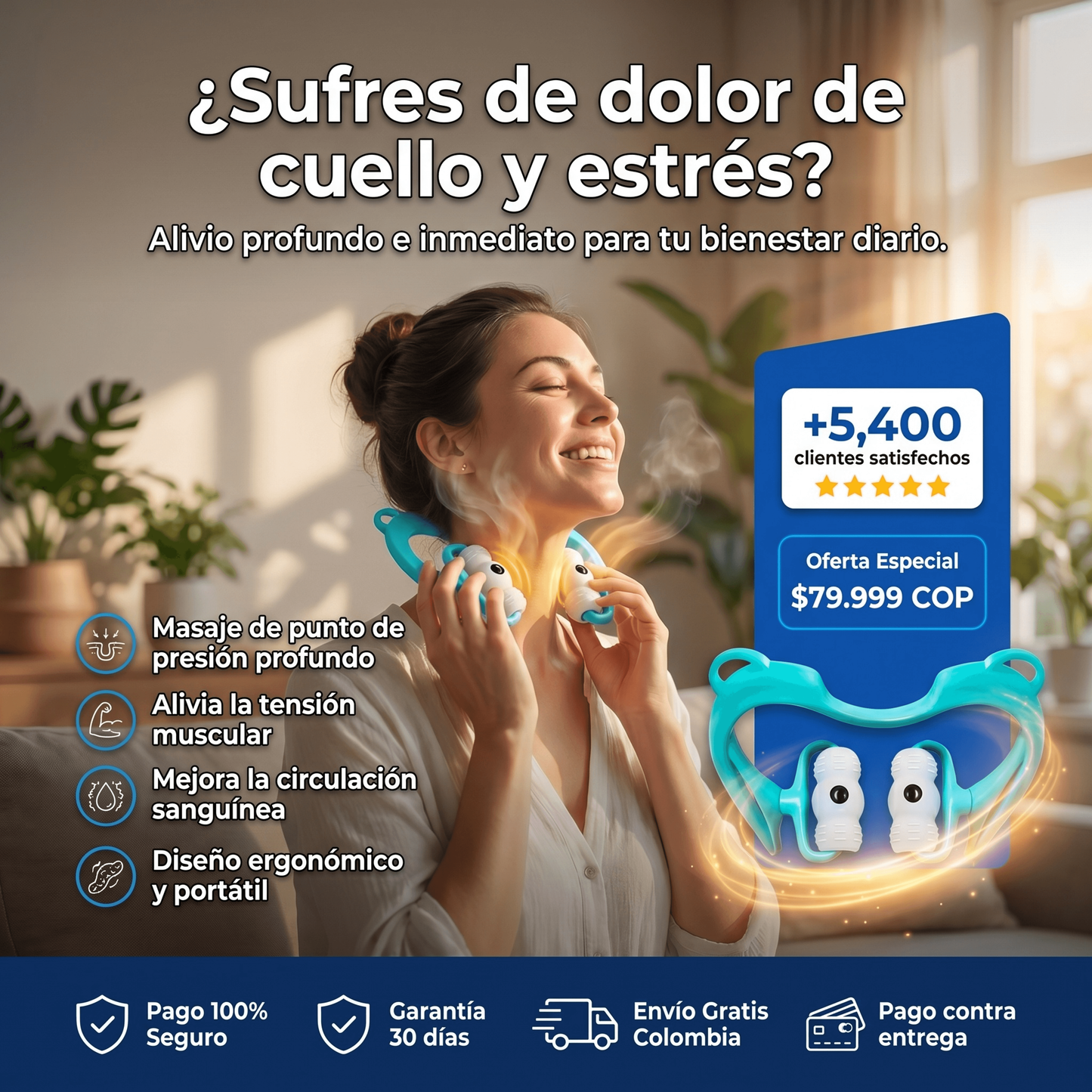 Masajeador cervical manual para cuello