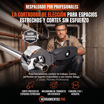 🔧 Cortatubos de trinquete de una mano: ¡Corta con una mano, conquista cualquier tubo! ✂️💪 Suave, sin rebaba