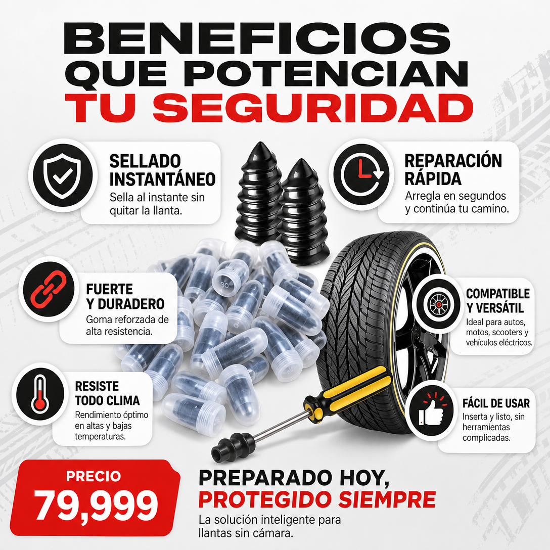 Kit x30 Tornillos Antipinchazos para motos y cacrros