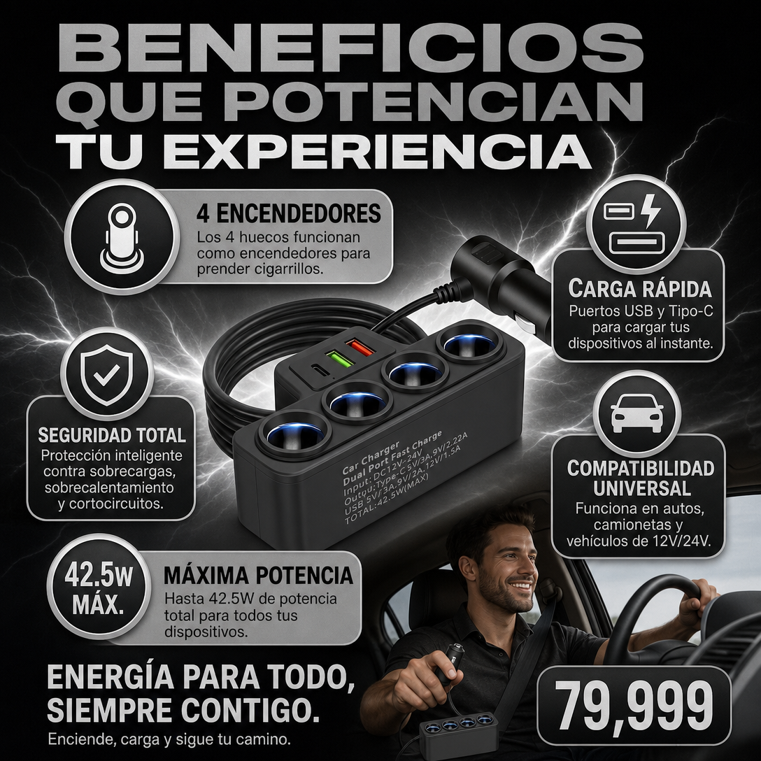 Cargador De Coche V4 DDD