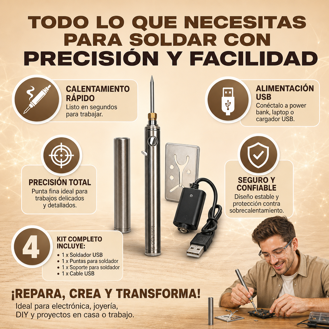 KIT SOLDADOR INALAMBRICO PORTATIL