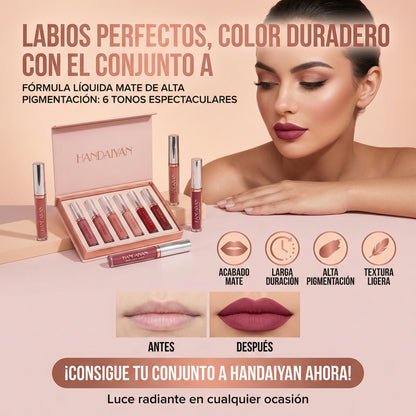 HANDAIYAN set x 6 labiales mate