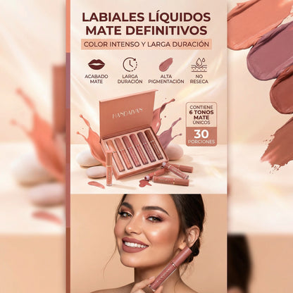 HANDAIYAN set x 6 labiales mate