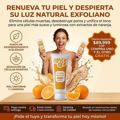 Gel exfoliante blanqueador de Naranja® Compra 1 y el otro gratis