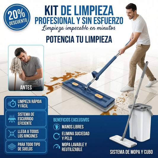 Trapero 2 Mopa plano con balde®